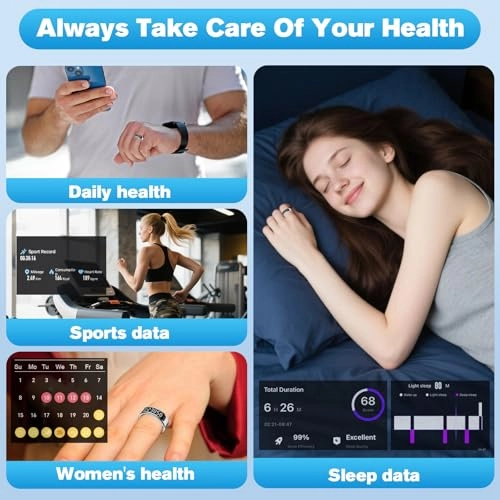 Smart Ring - LED Dispay Screen Heart Rate Sleep Tracker