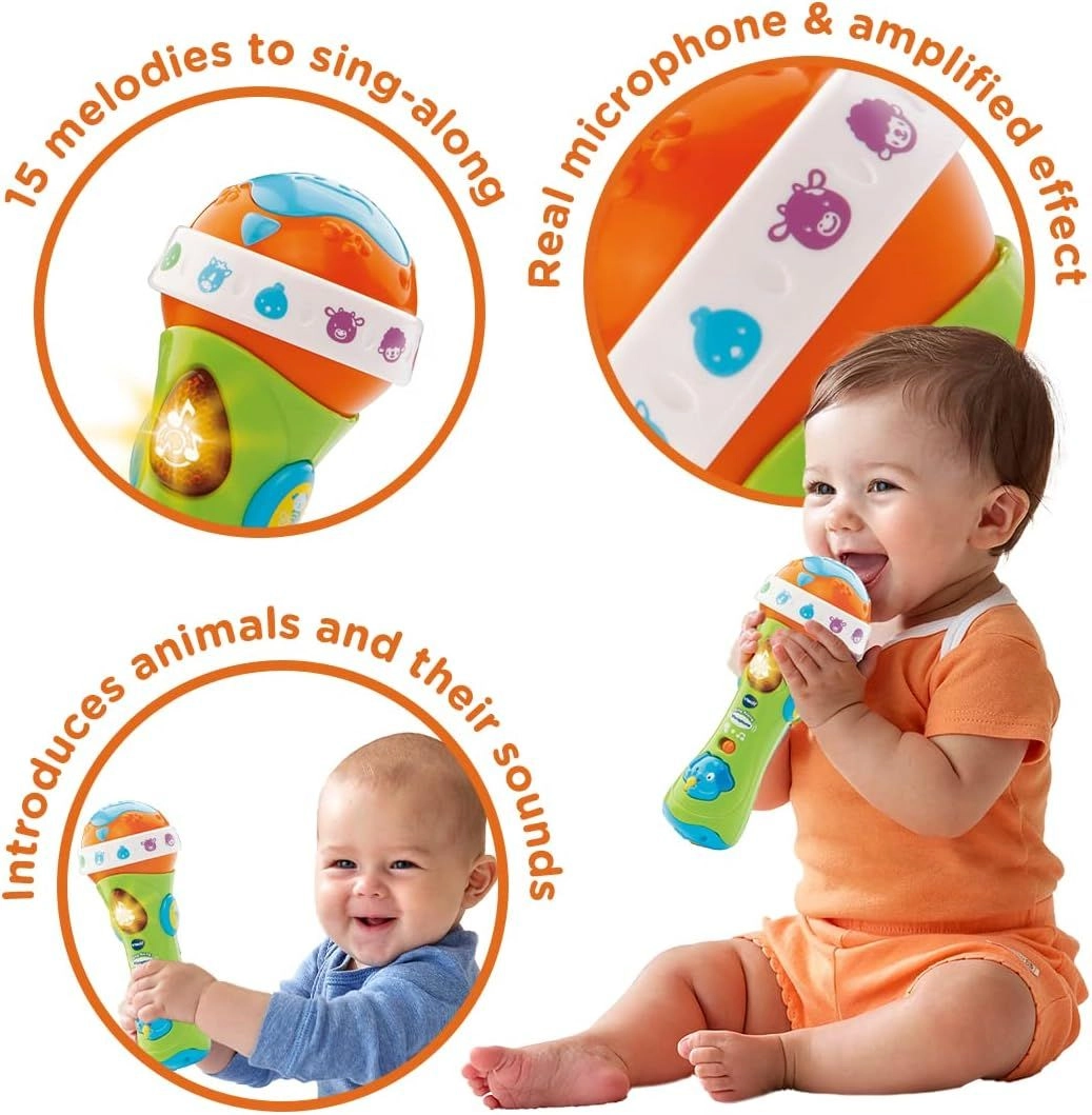 Singing Sounds Microphone - 15 Built-in Sing-Along Songs Suitable for 2 to 6 years