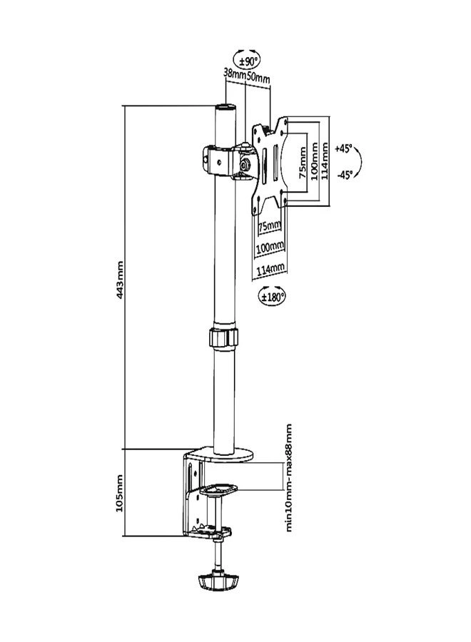 SH100 C013U - Single 17"-32" 100x100mm