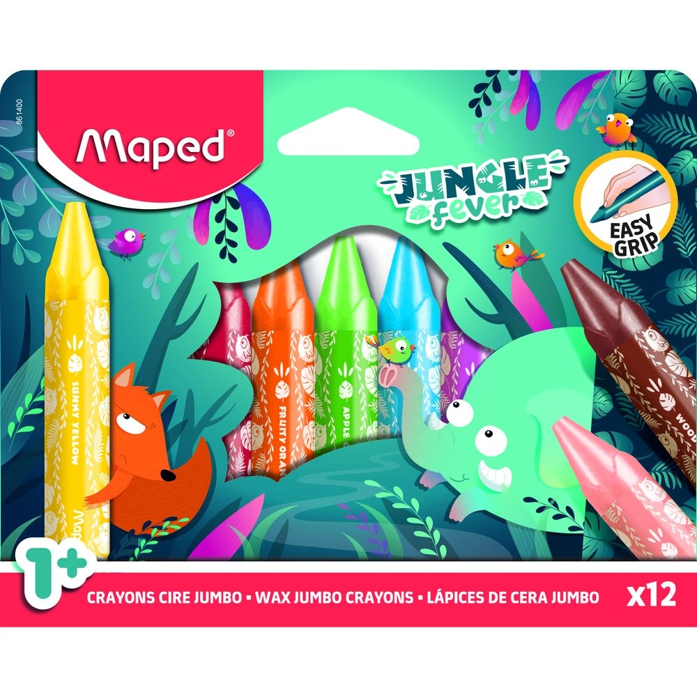 Maped Jungle Fever Jumbo Wax Crayons - 12 piece(s)