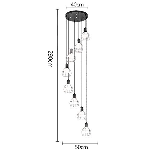 Clip Chandelier - E27 8 head Black