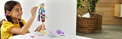Leopard Rainbow Hair Doll - Color-change Hair 16 Accessories Ages 3+