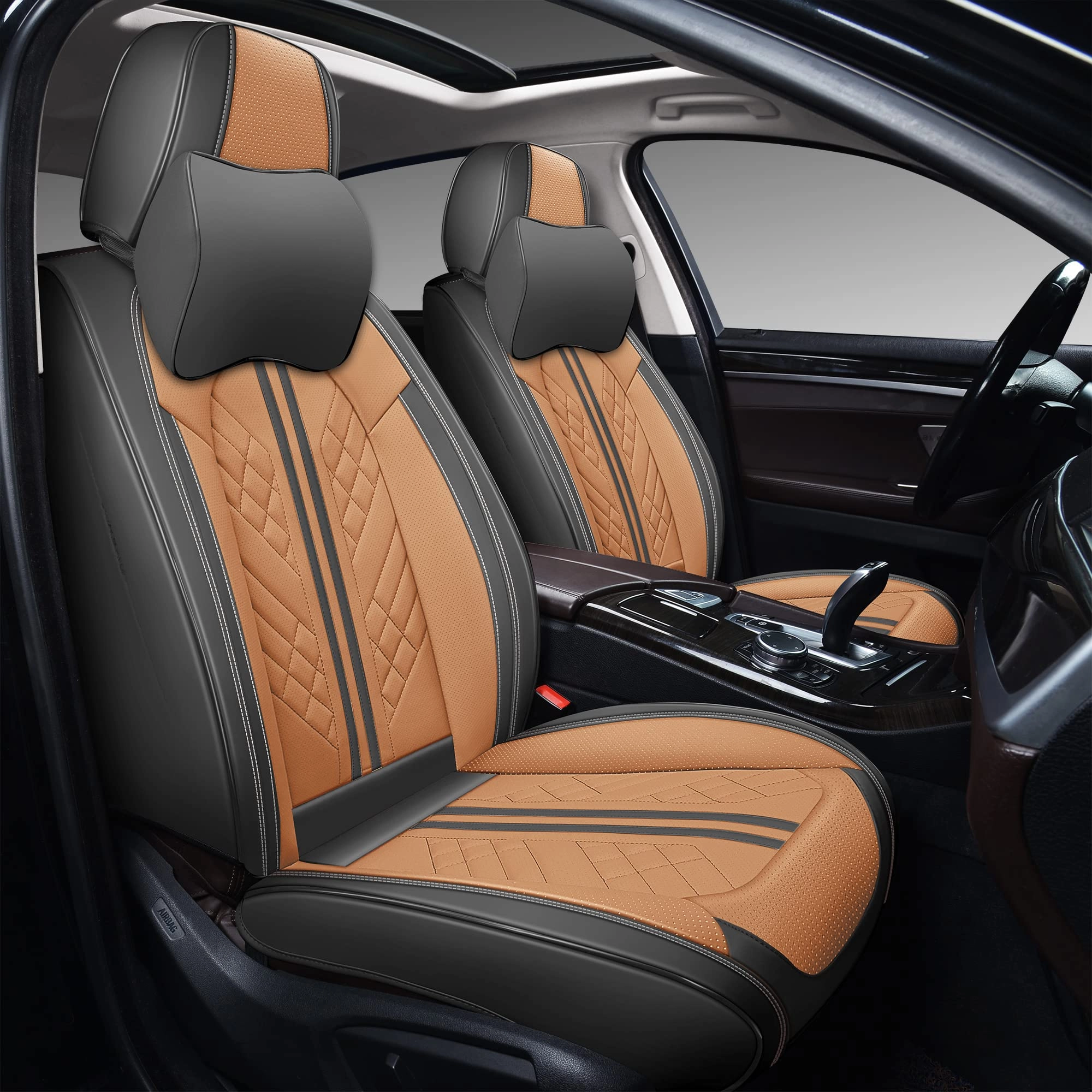 GXT Car Seat Covers - Front Seat 2 Pack Faux Leather