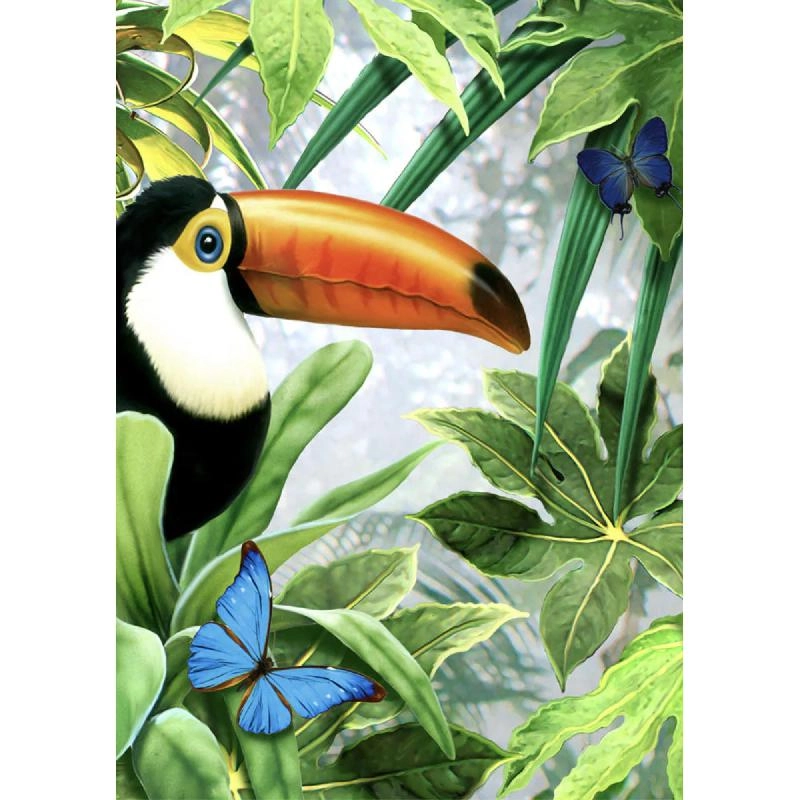 Jungle Toucan - 7 Paint Pots, Brush, Board, Pattern