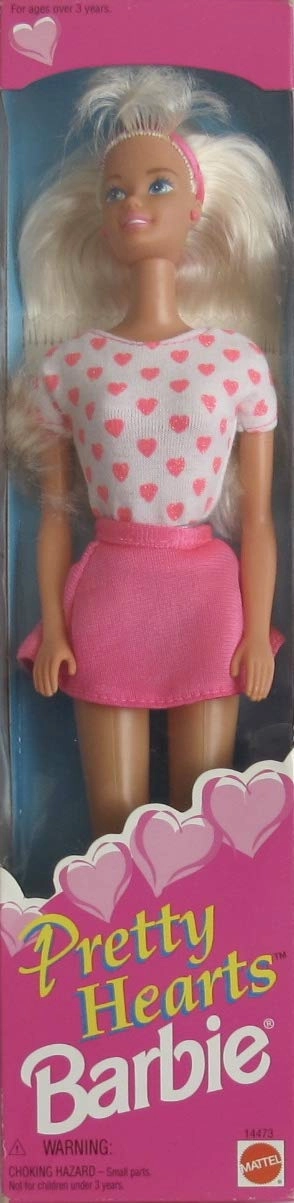 Mattel Barbie Pretty Hearts Doll - 11.5" tall Plastic Ages 3+