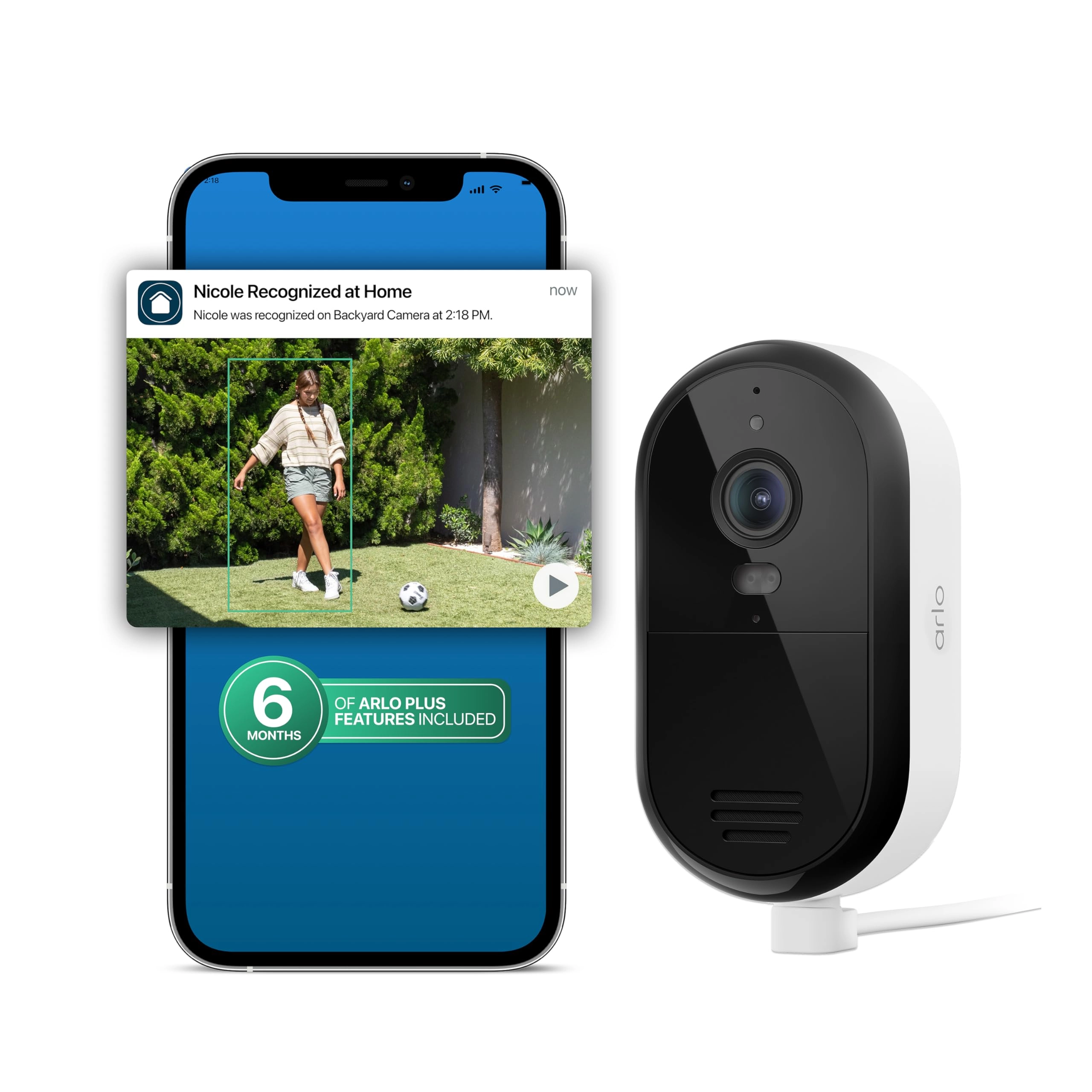 Arlo Essential Plug-in Security Camera 2K