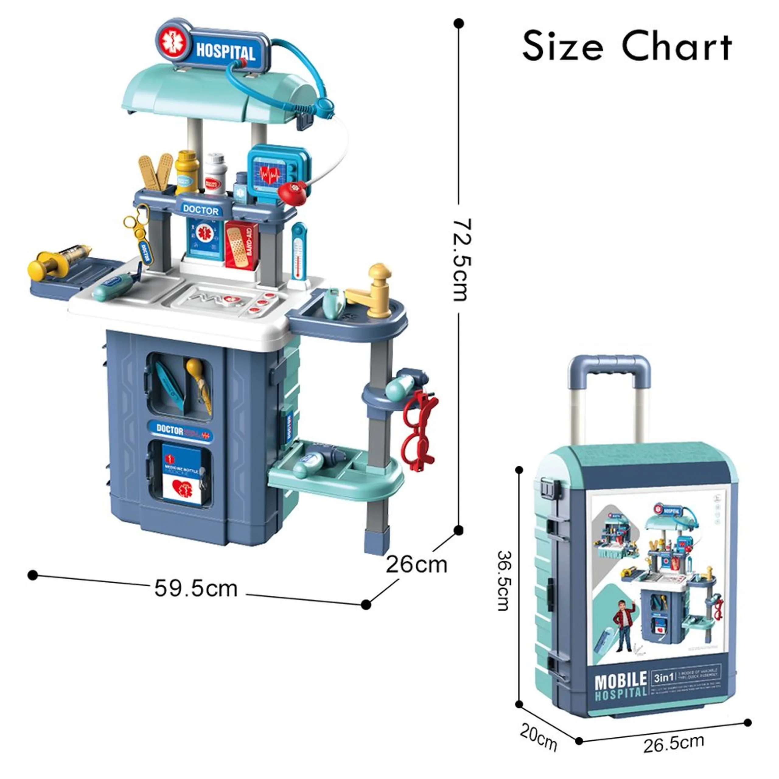 Role Play Doctor Toy Set - 38 pcs