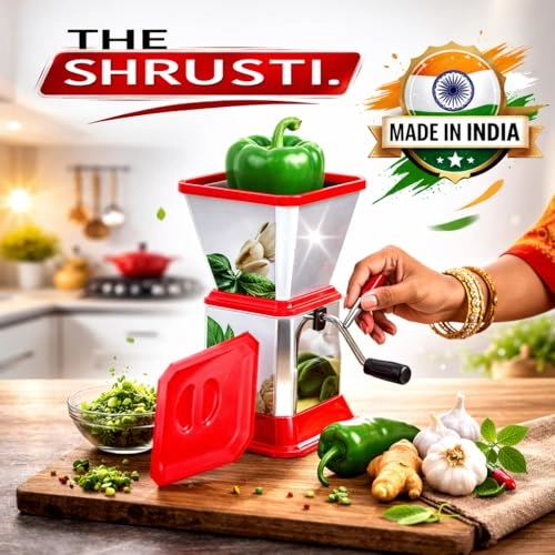 Manual Vegetable Cutter - Stainless Steel Red