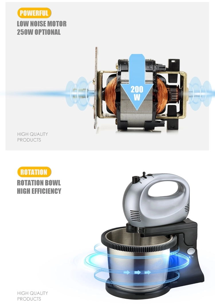 Hand Mixer - 7 Speed Whisk & Dough Hooks