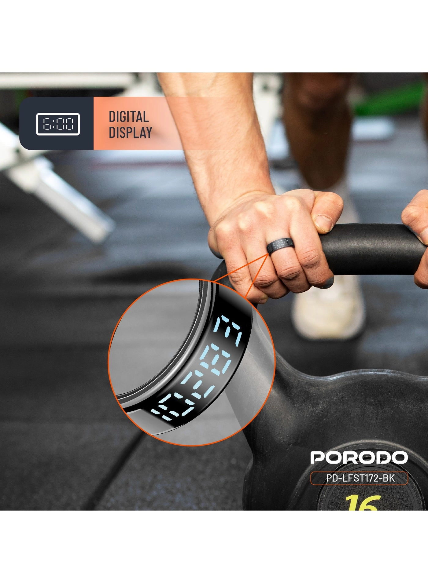 FitSync Smart Ring - Ring Size 7 (17.3mm) IP68 Water Resistant 16mAh