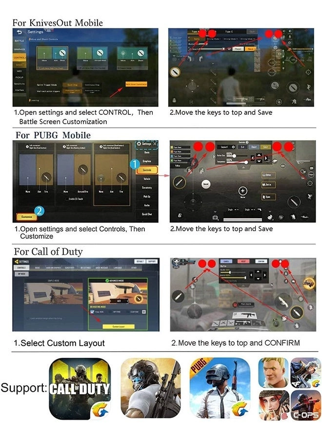 Pubg Button Shooter Controller - All models of phones