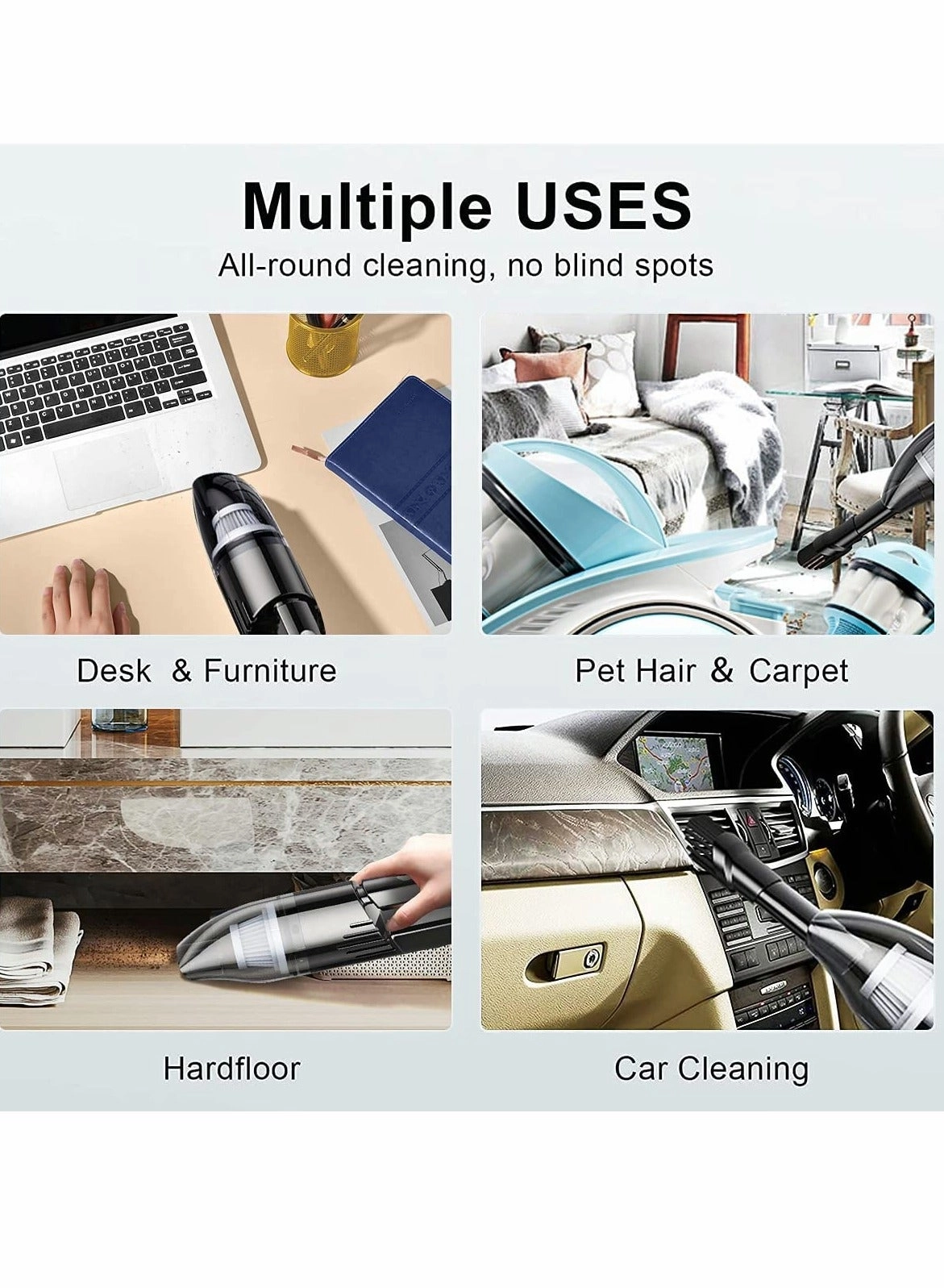 Handheld Car Vacuum Cleaner - 4000mAh