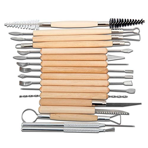 Pottery Tools - stainless steel Wood rubber 42pcs