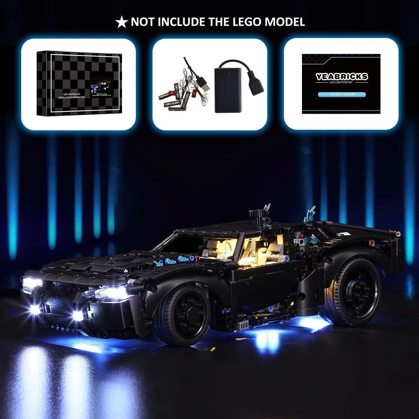 LED Light Kit for Lego 42127 - Technic Batmobile