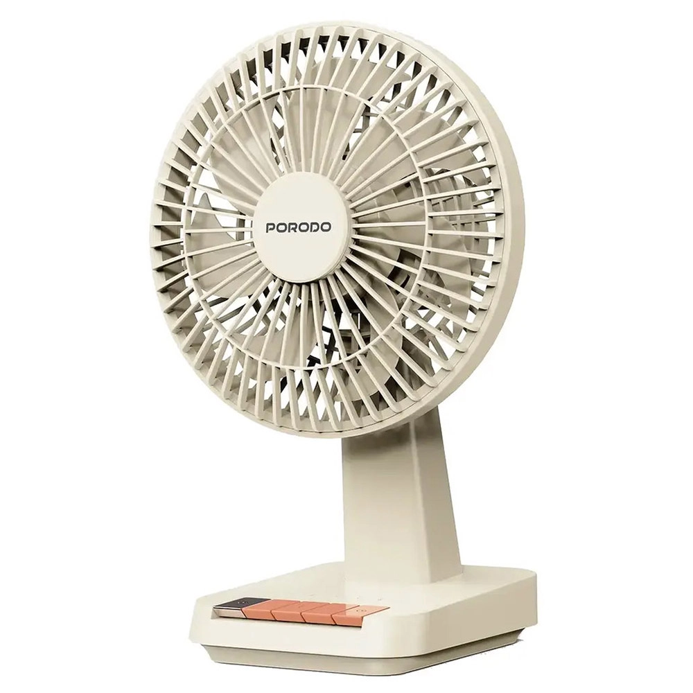 Porodo Chillo - 3600mAh USB-C Rechargeable Desk Fan