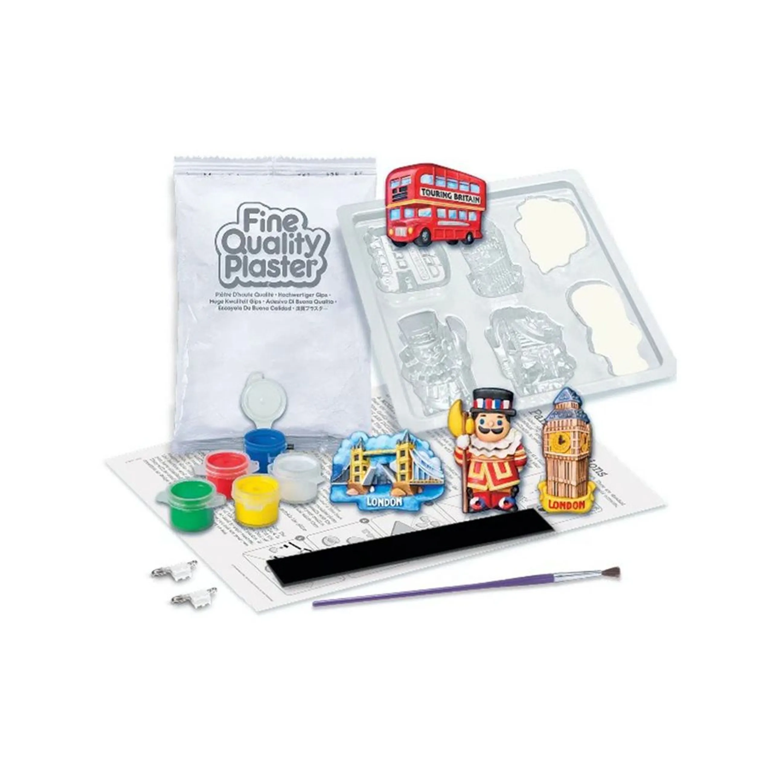 Mould & Paint Plaster Casting Craft Kit - London 6 designs