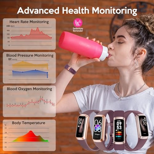 Fitness Activity Tracker - IP67 Blood Pressure Monitor Heart Rate Monitor