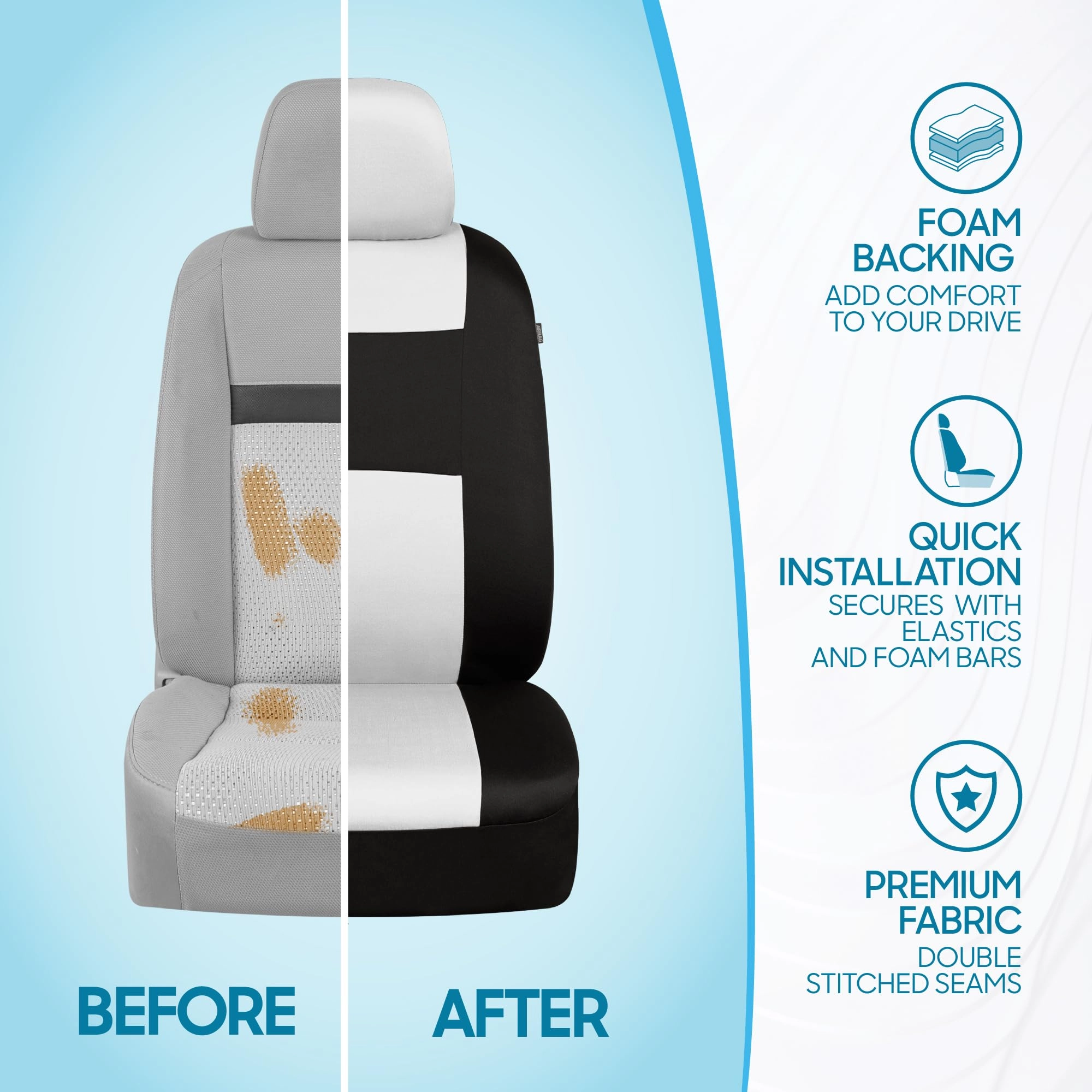 PolyPro Car Seat Covers - Solid Beige Universal Fit