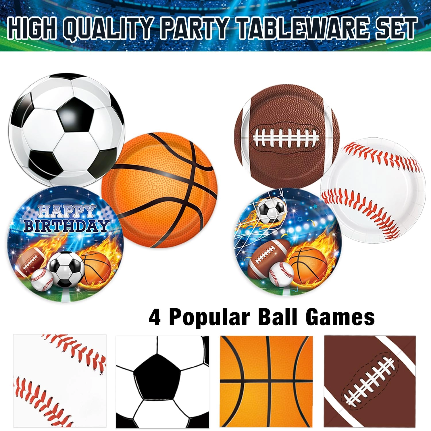 Sports Birthday Party Decorations - 191 PCS Birthday