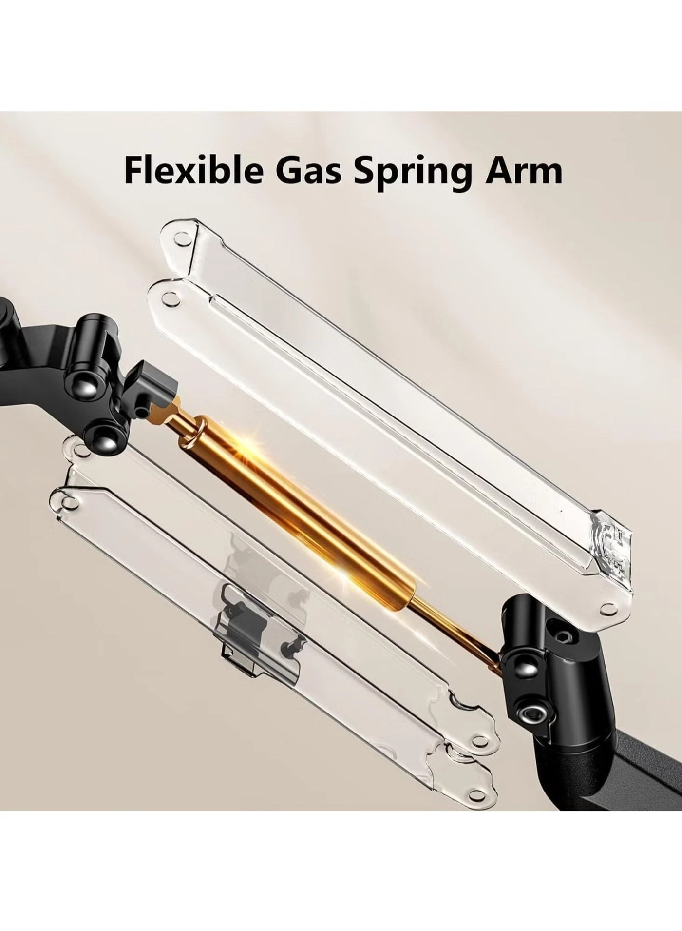 Single Monitor Mount - Gas Spring Full Motion 17-27 Inch