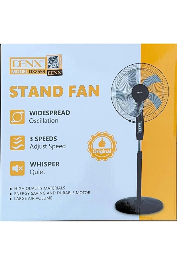 Height adjustable pedestal fan - 16 inches 5-blade 3 cooling speeds