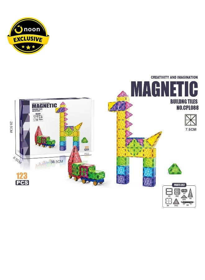 Magni Mates Magnetic Building Tiles - 123pcs