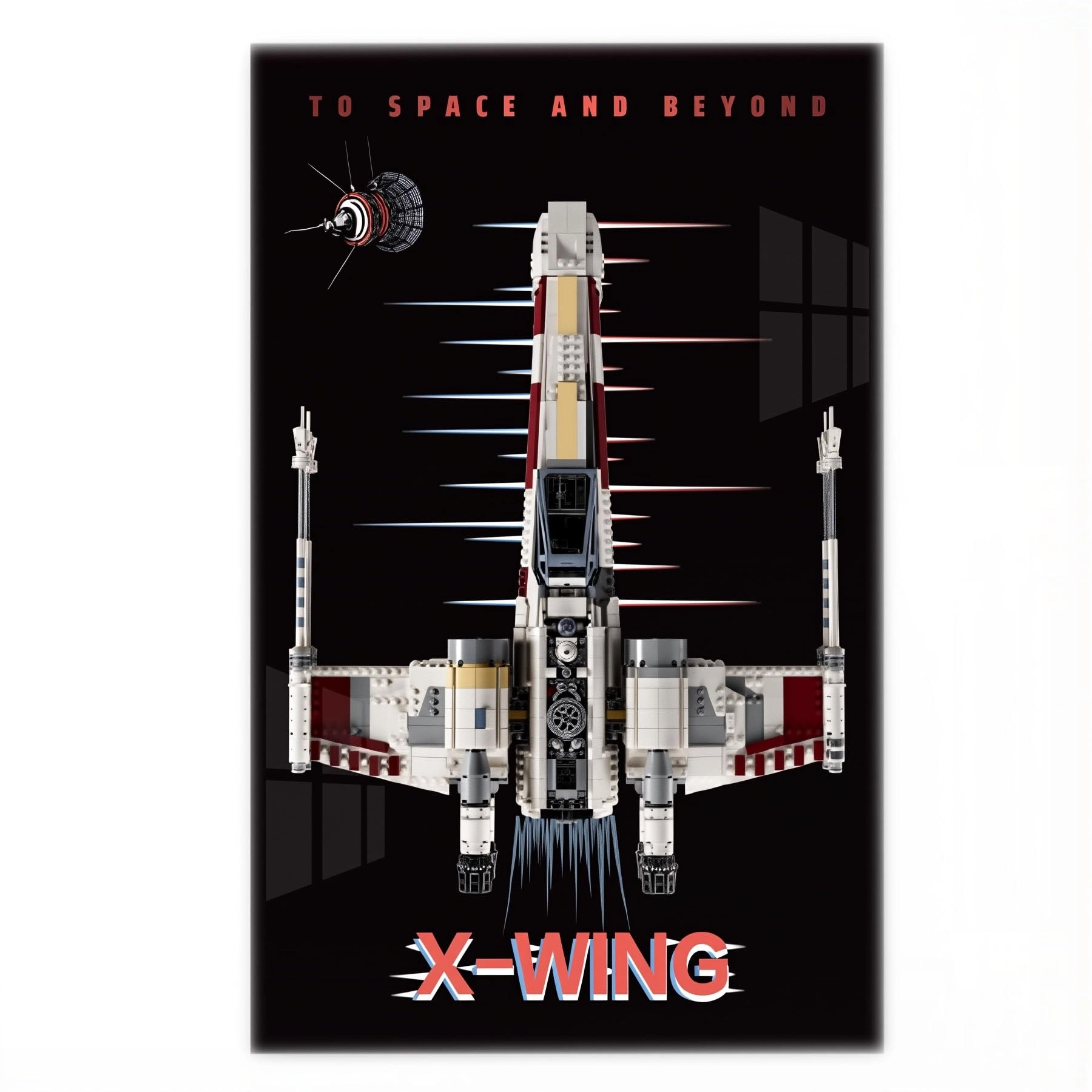 Display Wallboard for LEGO 75355 UCS X-Wing Fighter - 50X80cm