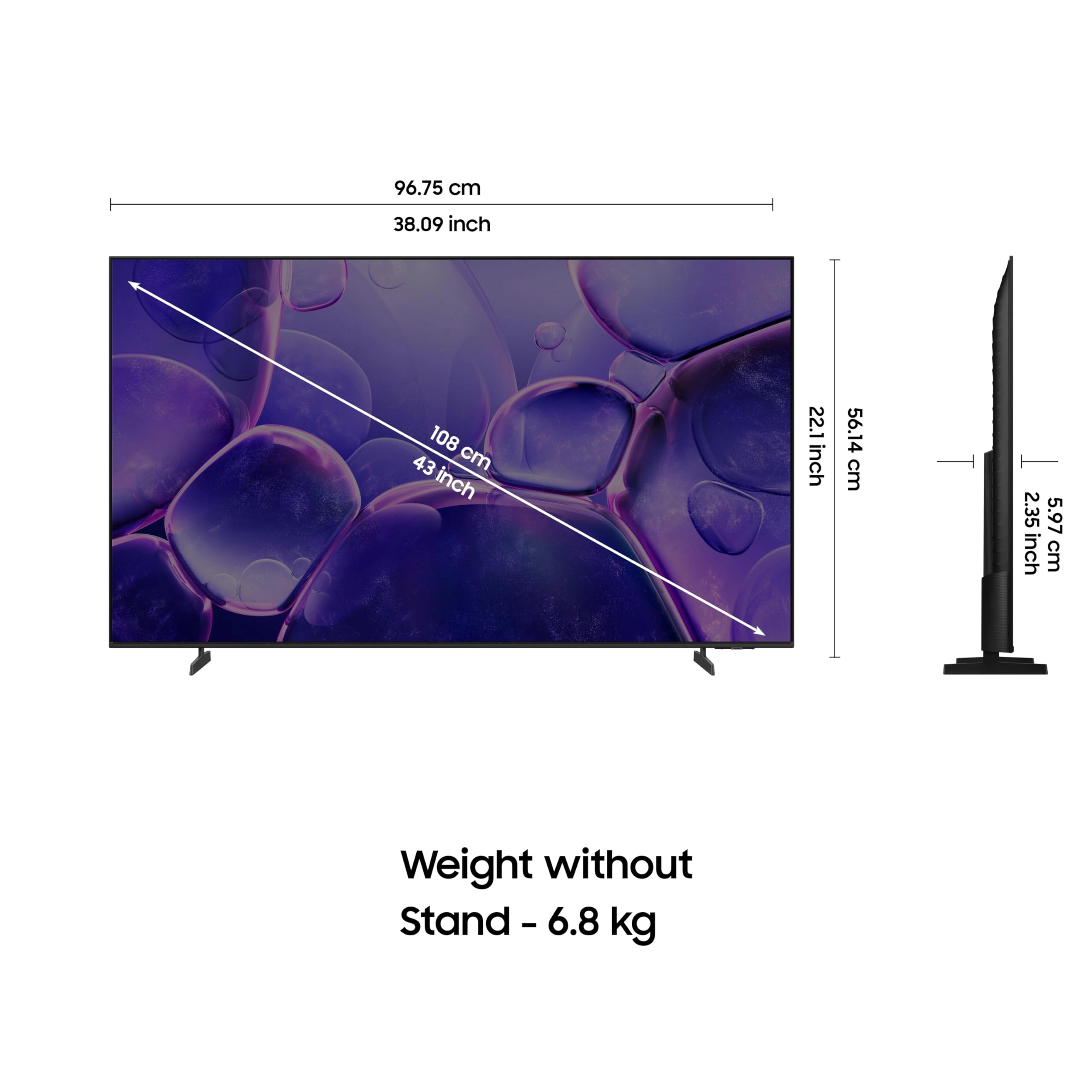 UA43U8100FULXL - 43 inches