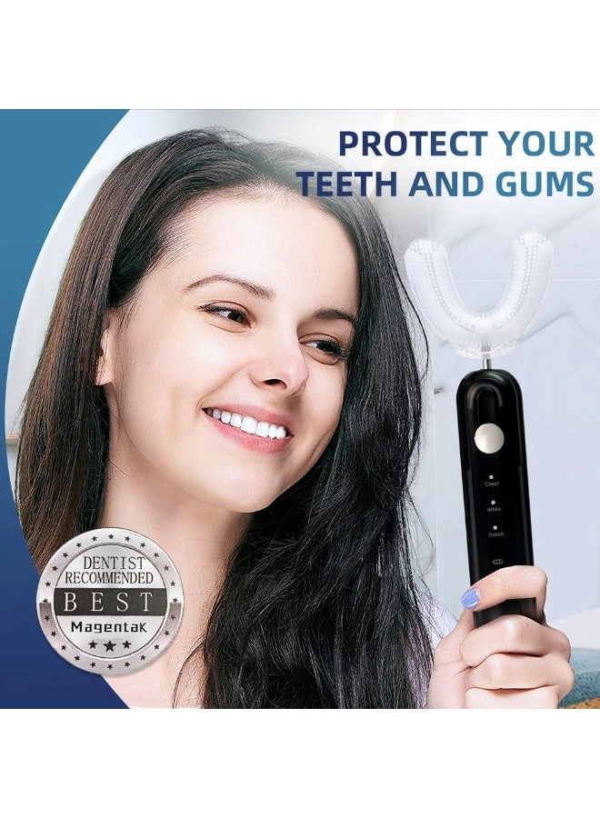 U Shaped Toothbrush - 360 Degree 23760 Nylon Bristles 3 Modes