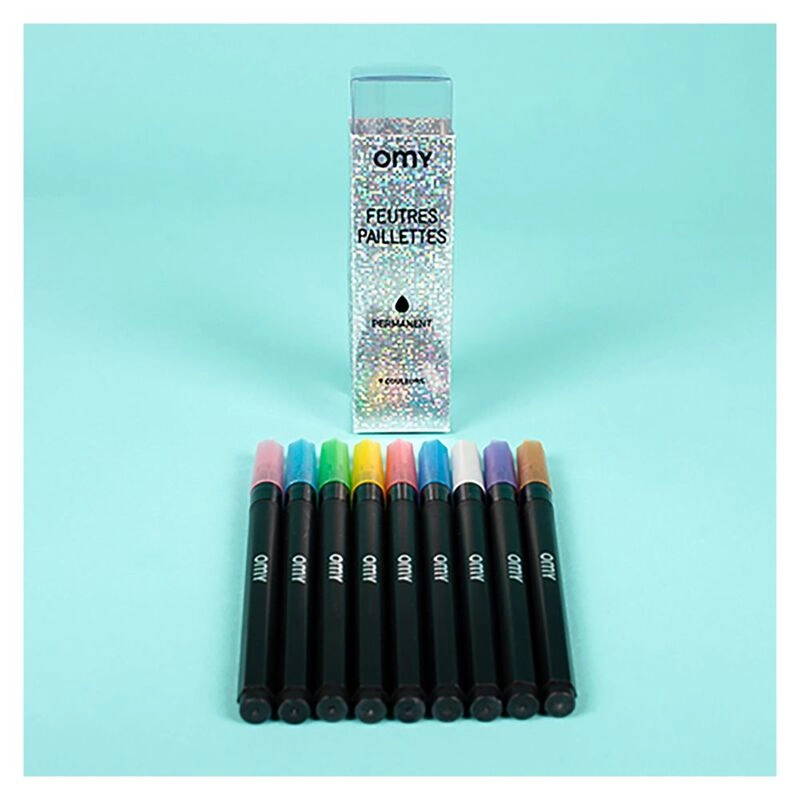 Glitter Markers - 9 color