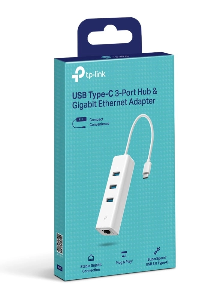 UE330 - USB 3.0 3-Port Hub Gigabit Ethernet Adapter
