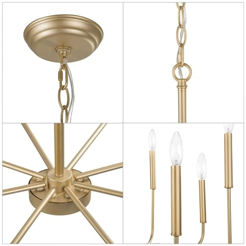 Modern Golden Chandelier - Dimmable