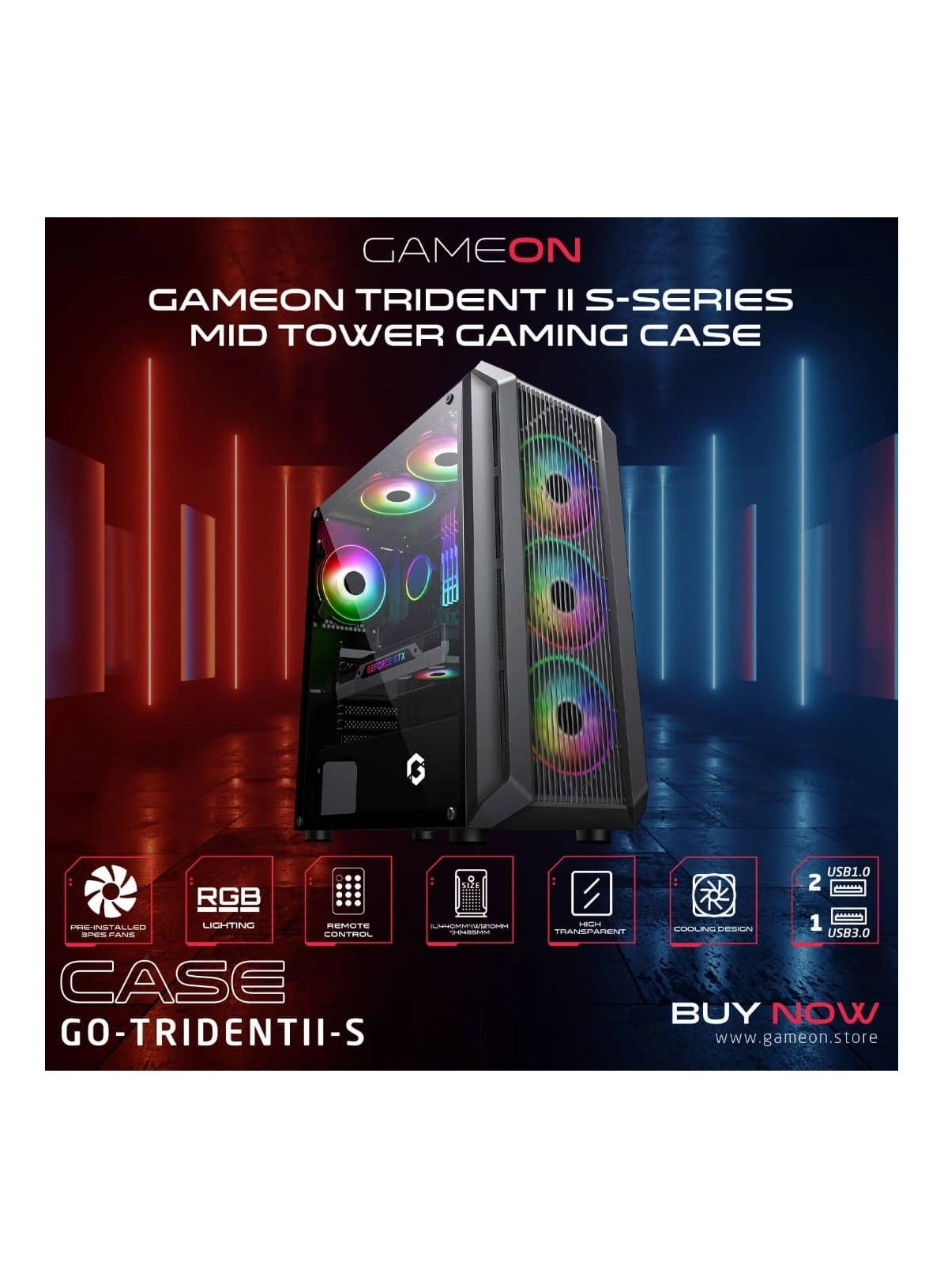 TRIDENT II - Tempered Glass Mid Tower