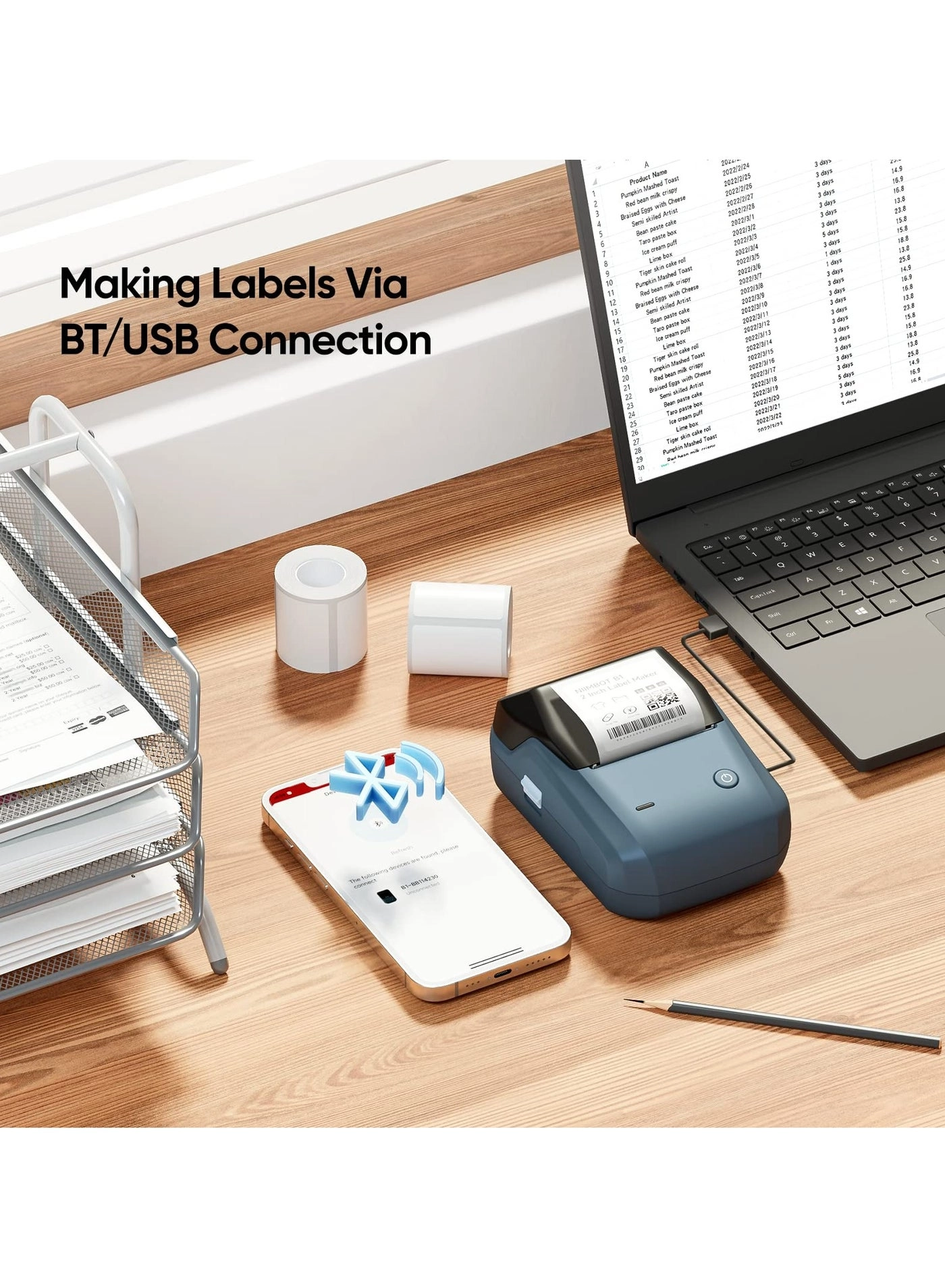 B1 - Label Maker 50*30mm Labels Space Blue