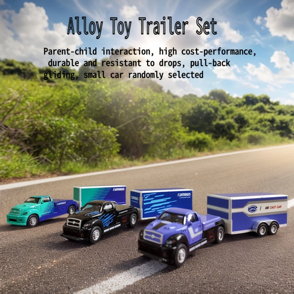 Generic Alloy Trailer - 1:64 Set