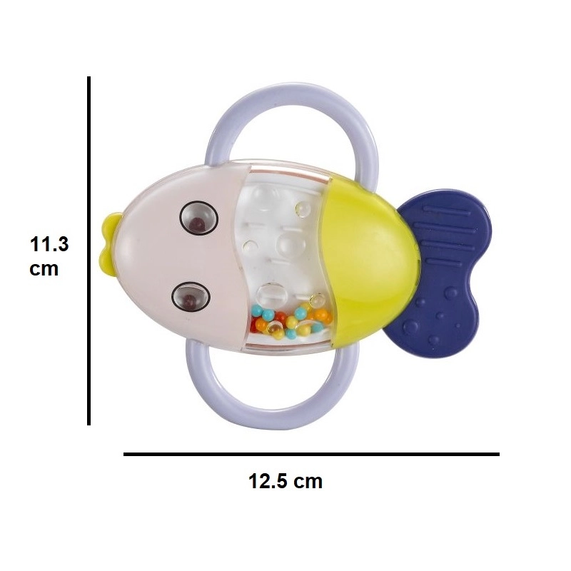 Baby Teething Rattle Toy - Blue Fish
