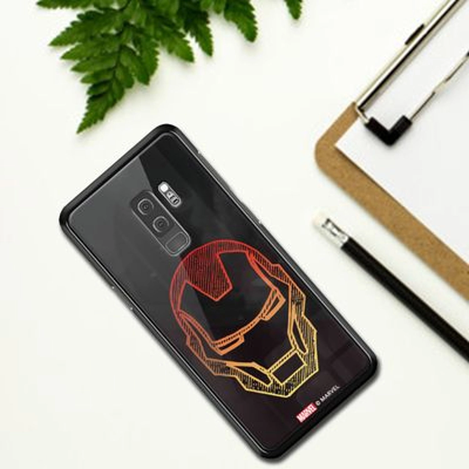 Red Ironman face Back Case for Galaxy S9 Plus