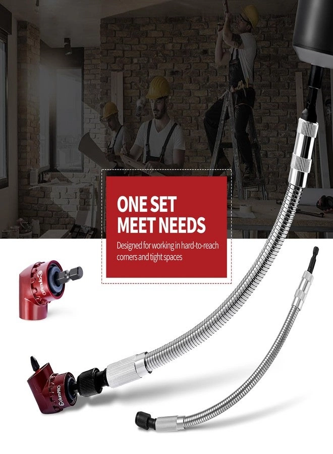 Hex Shank Screwdriver Quick Flexible Drill Bit Extension - 11.5"