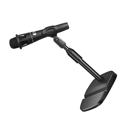 Desktop Microphone Stand - Bottle Mic Clip Adjustable Black