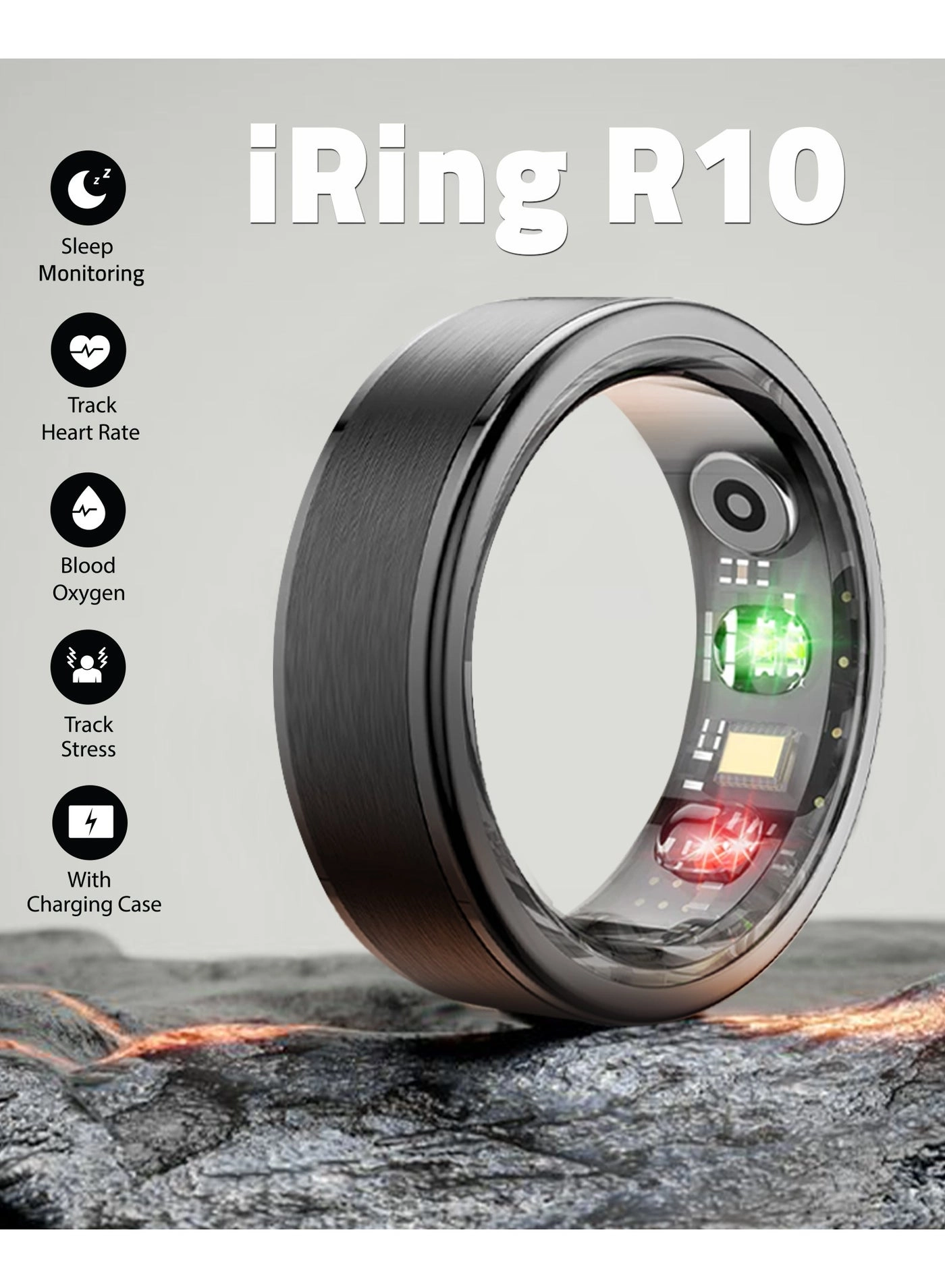 Smart Ring R10 - Blood Pressure Monitor Heart Rate Monitor SpO2 Monitor