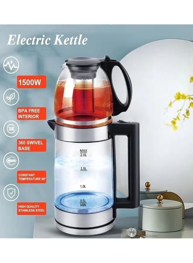 Electric Kettle + Glass Teapot