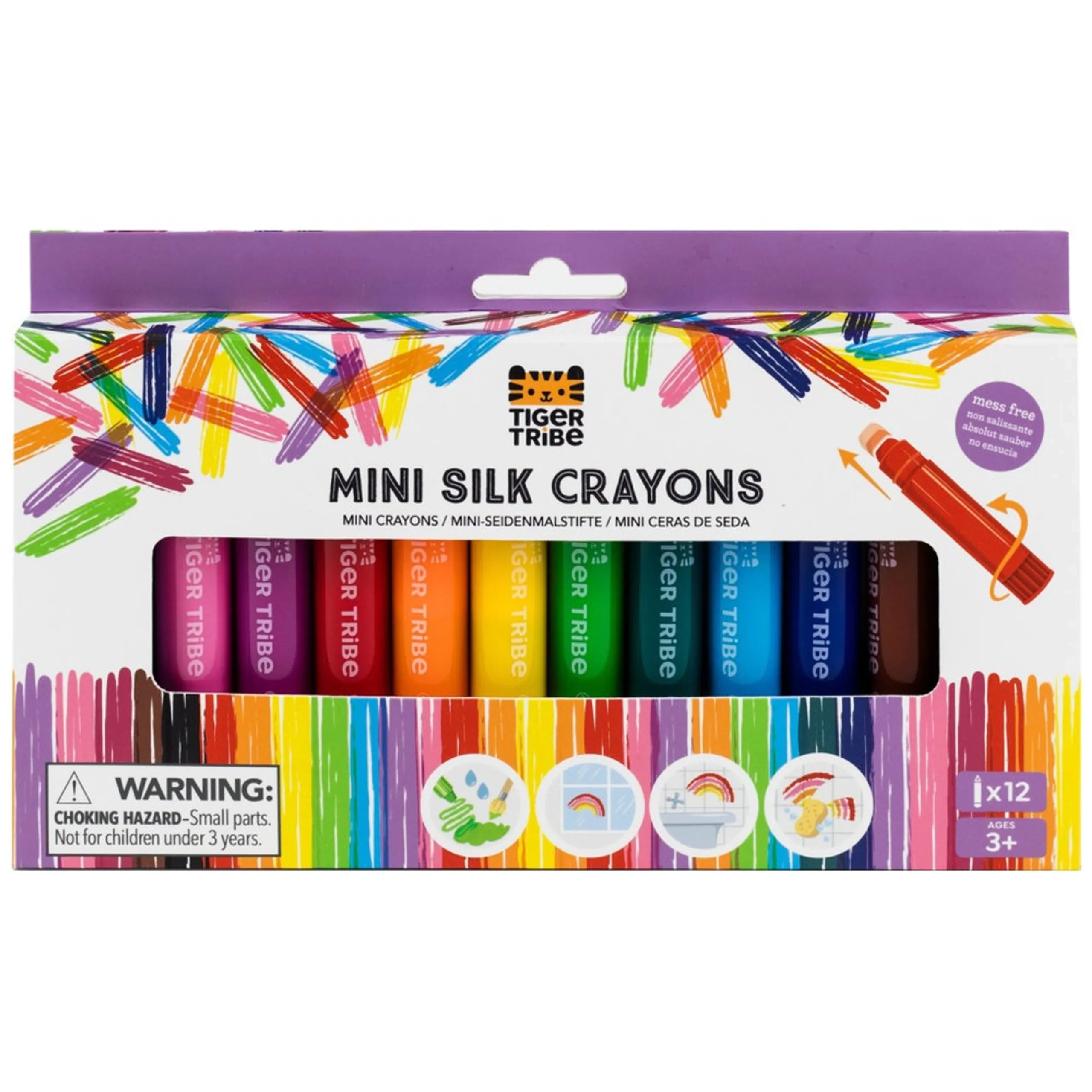 Tiger Tribe Mini Silk Crayons - 12 Pcs