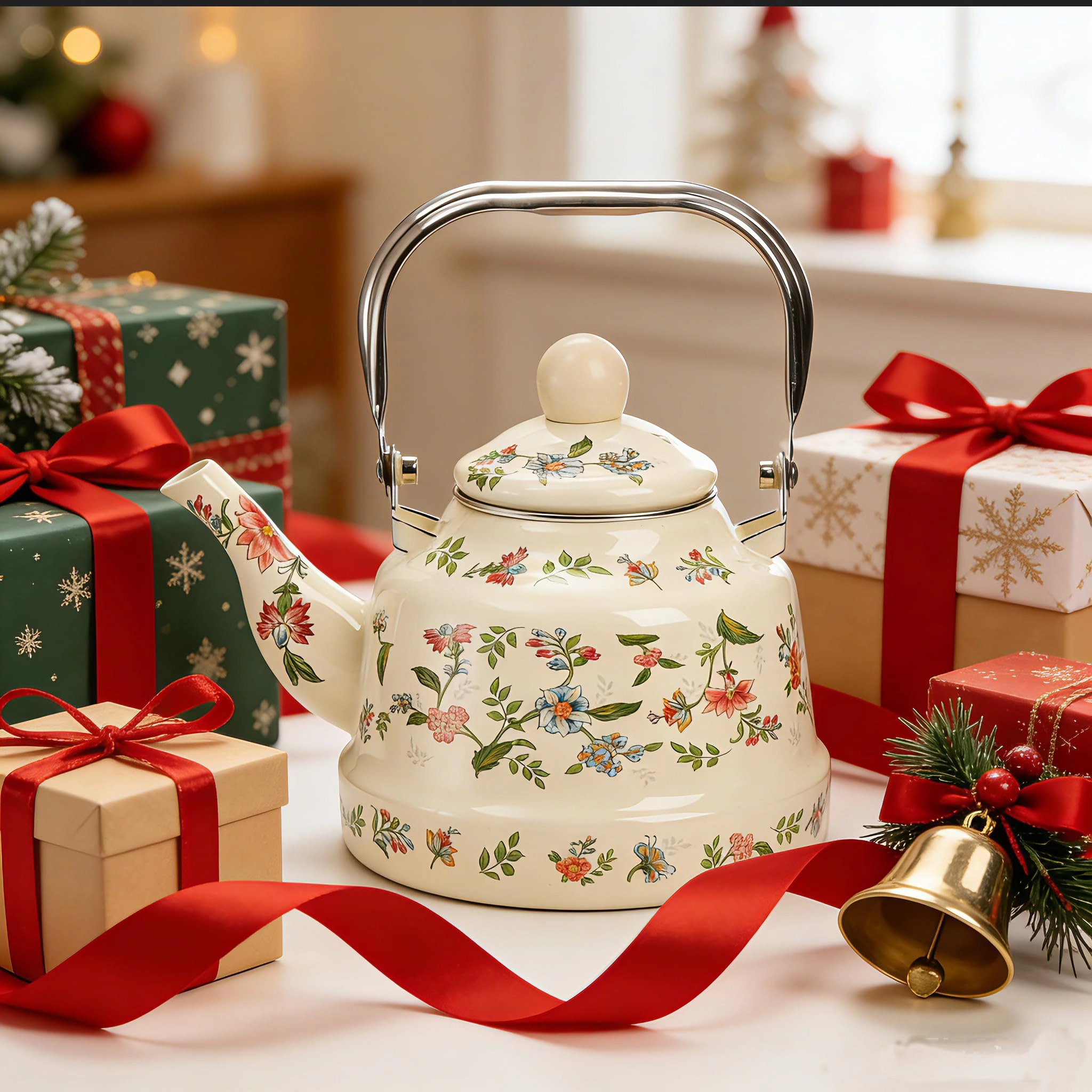 Enamel Teapot - steel 1.8 Liters