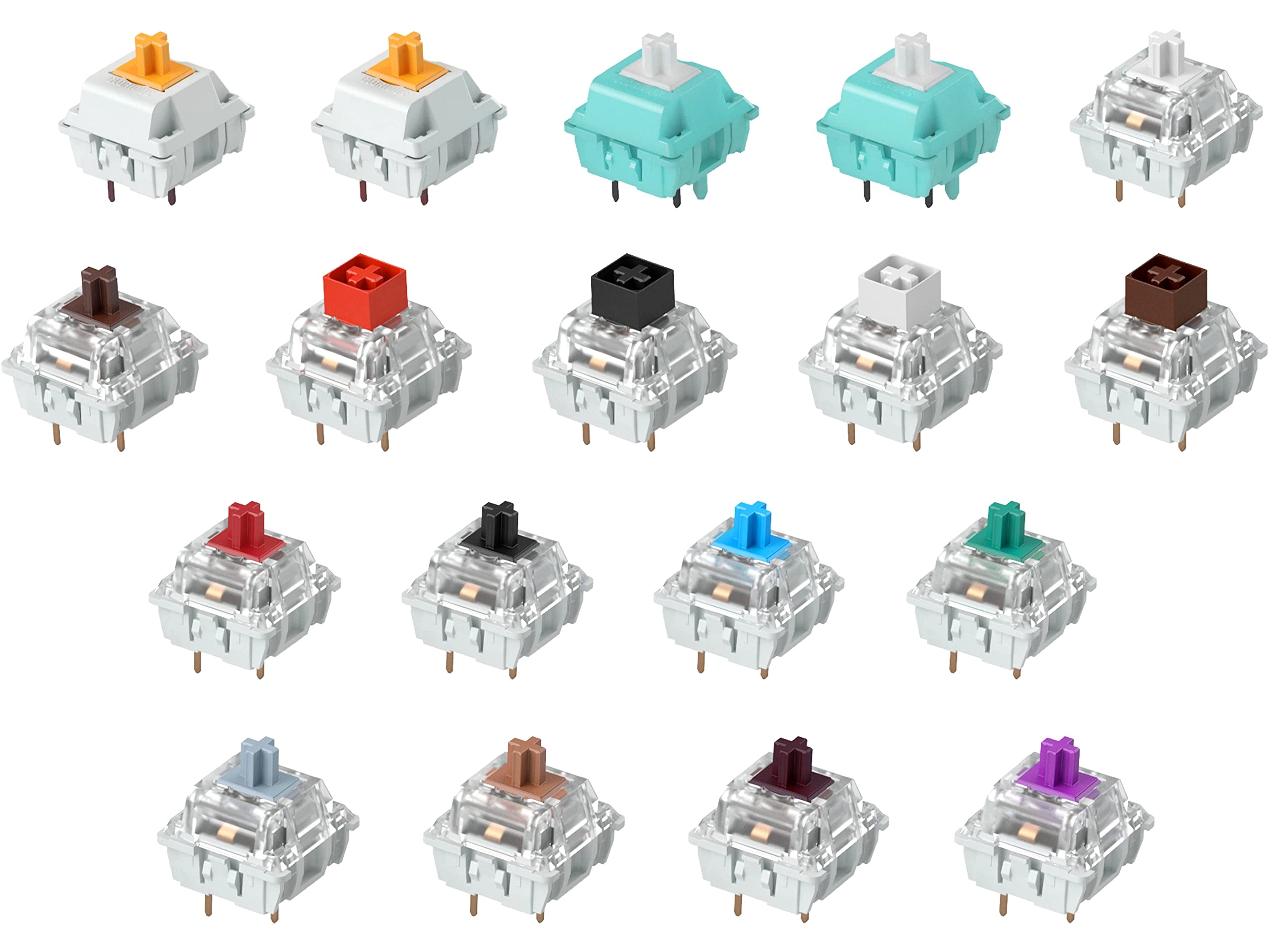 Glorious PC Gaming Race Gateron Switches + Kailh Switches + Panda + Lynx + O-Rings - 16 piece(s)