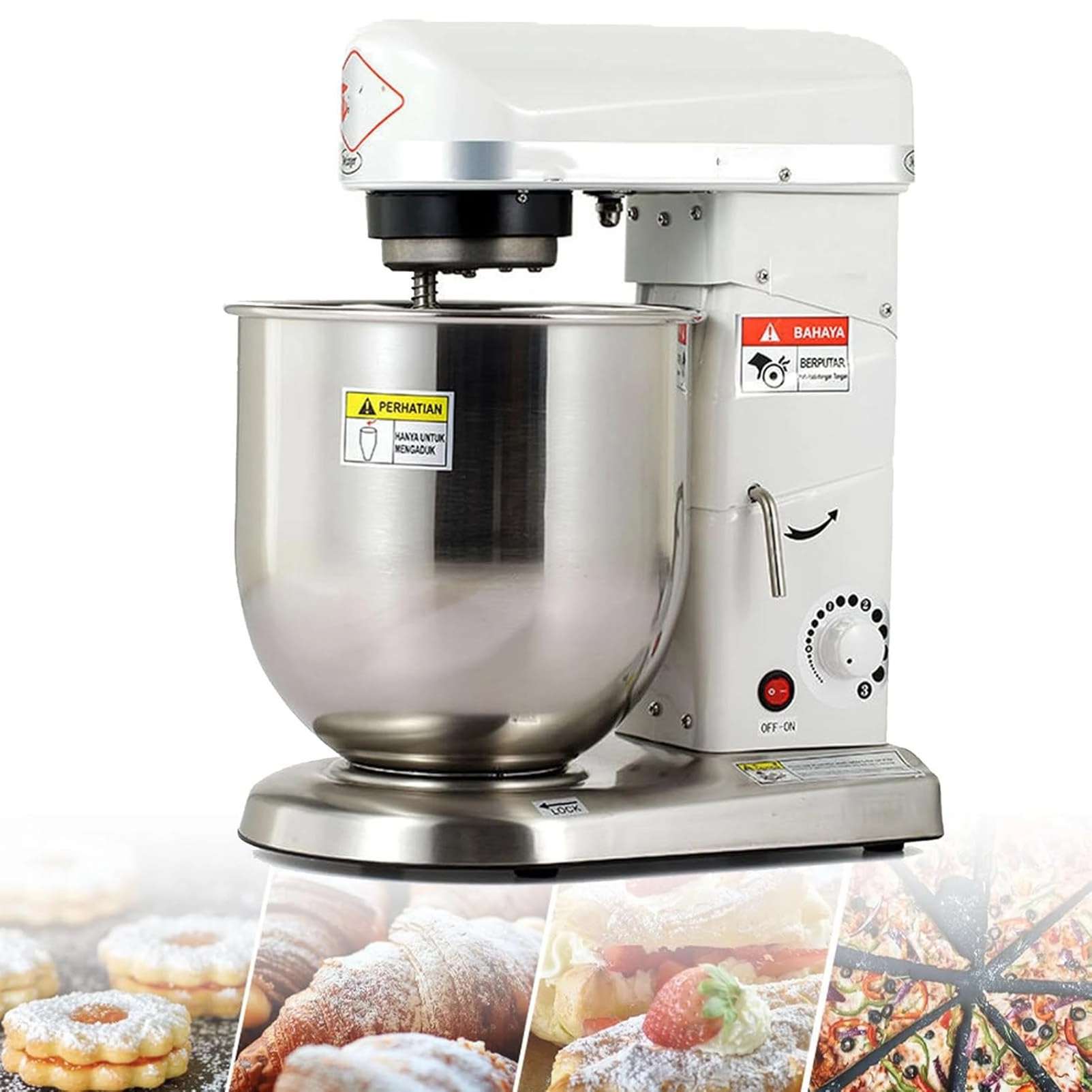 Professional Stand Mixer - 7L 350W/500W/500W