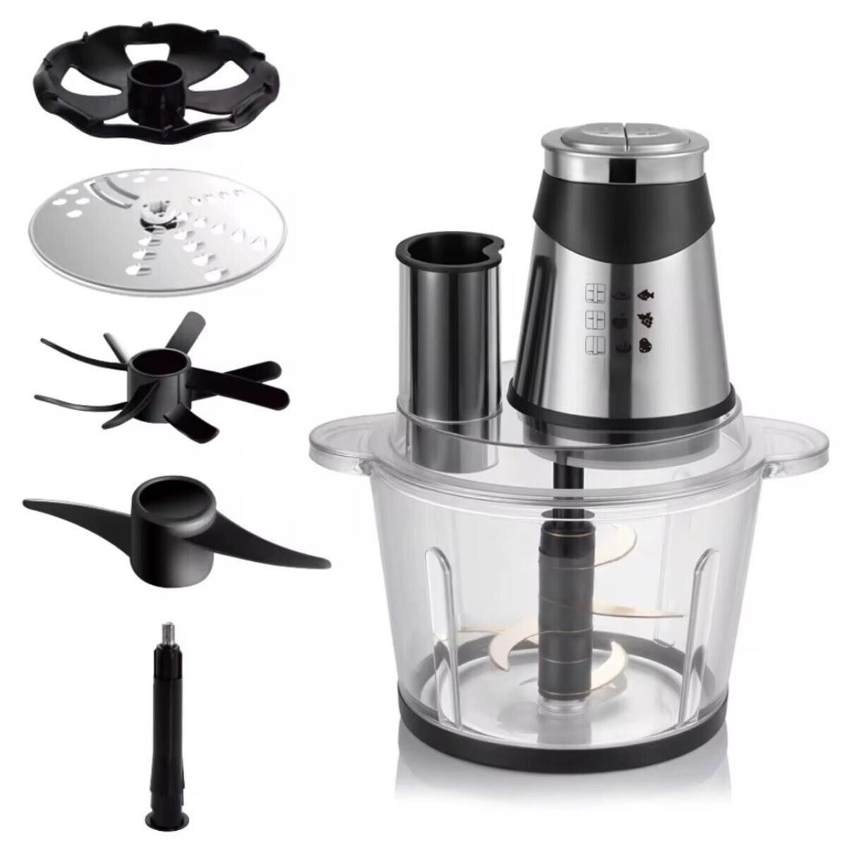 5-in-1 Electric Food Processor & Multi-Function Blender - 2L 500W