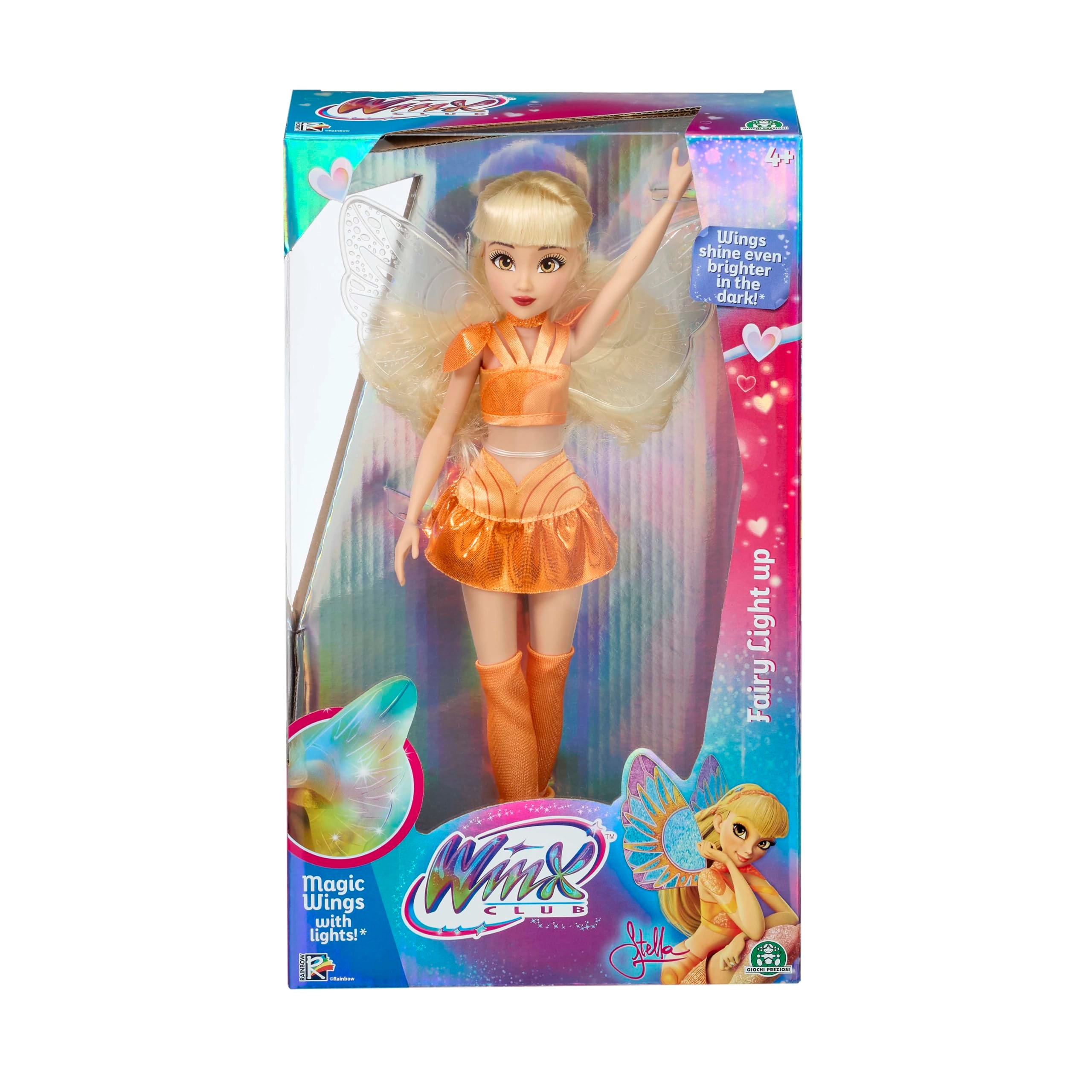 Winx Club Stella Articulated Doll - Luminous Wings 26 cm Ages 3+