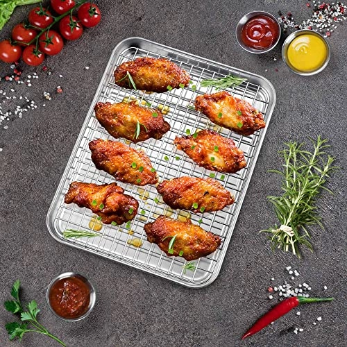 Baking Pan - 10.4 INCH + Baking Rack - 9.7 INCH