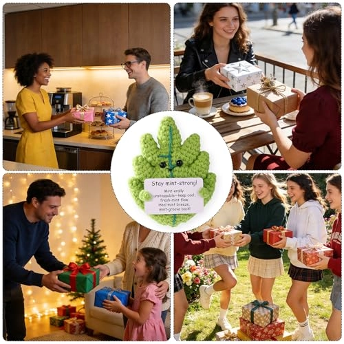 Mint Leaf Positive Mint 9 cm Crochet