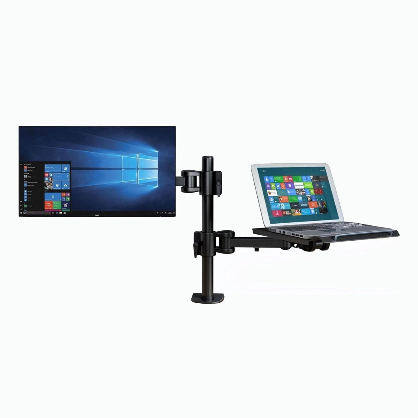 WE CLEVER Monitor Mount and Laptop Tray - Dual 27in 100x100mm